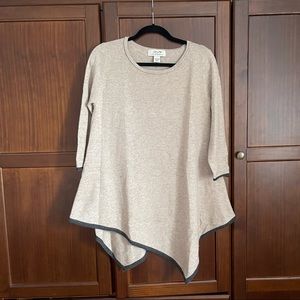 Ply Cashmere Asymmetric Sweater in size S
